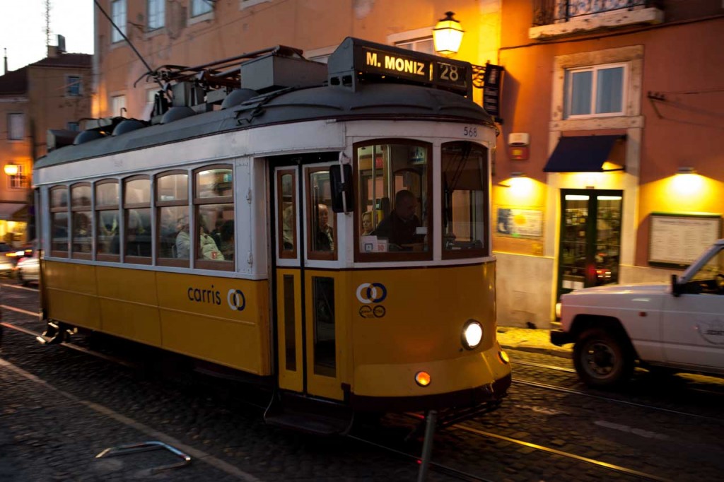 Bekannte Straßenbahnlinie in Lissabon
